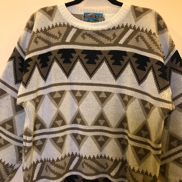 Oversized Neutral Patterned Sweater - Picture 2 of 5